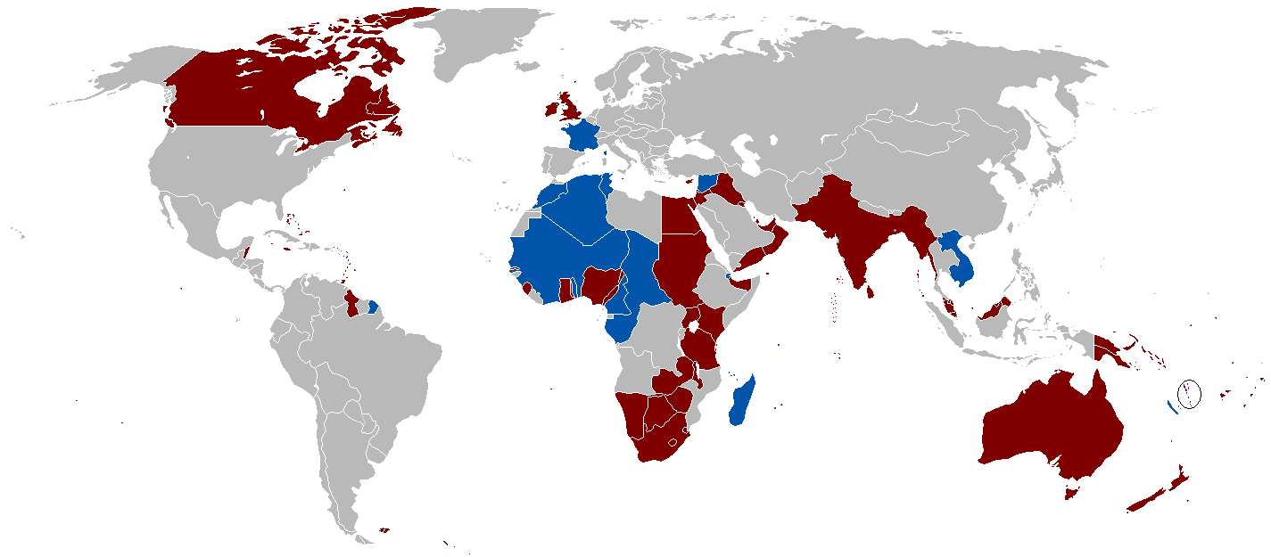 The British and French Empires in 1920.