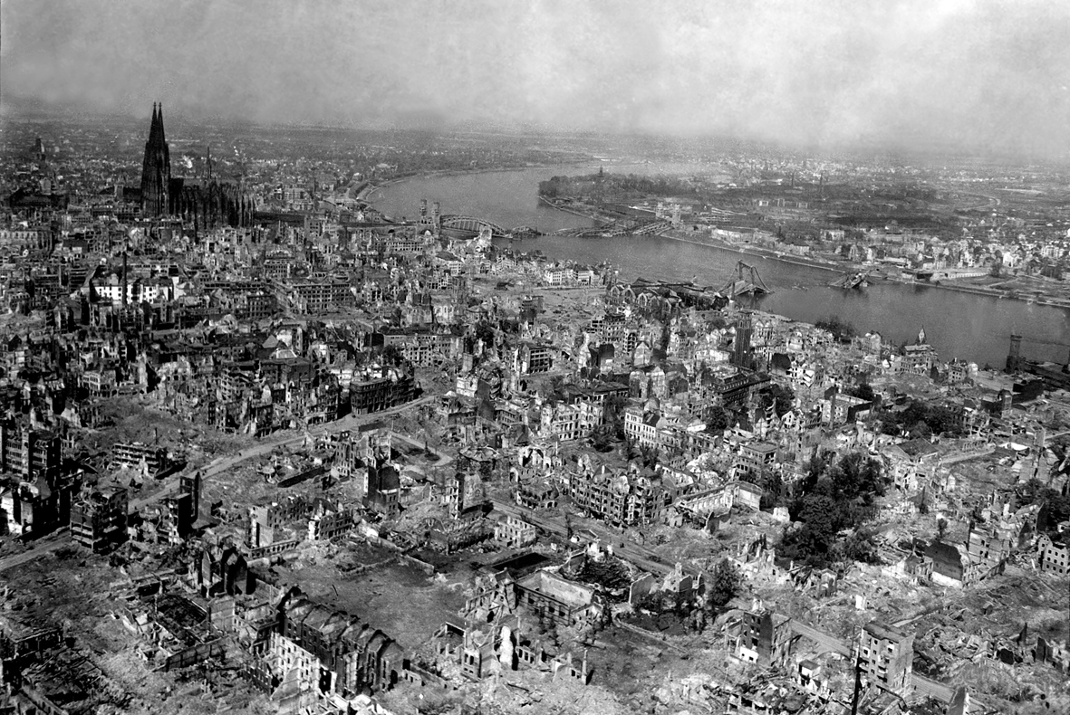 The city of Dresden in 1945.