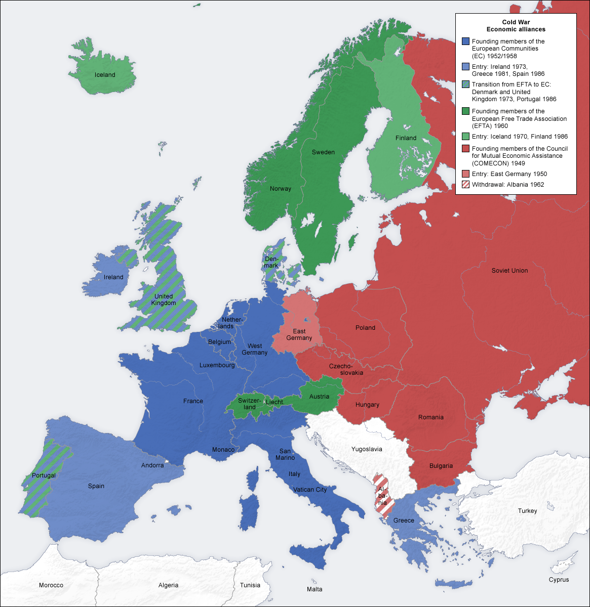 Europe in the 'Cold War'.
