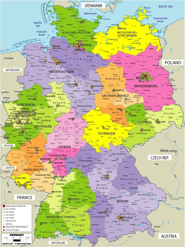 Political Map of Germany in 2010