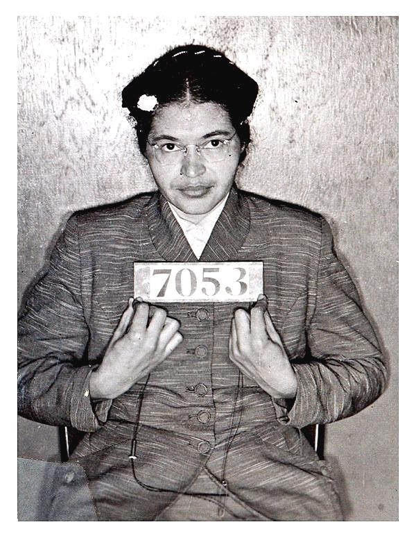 Rosa Parks (1913-2005) Booking photograph 1955.