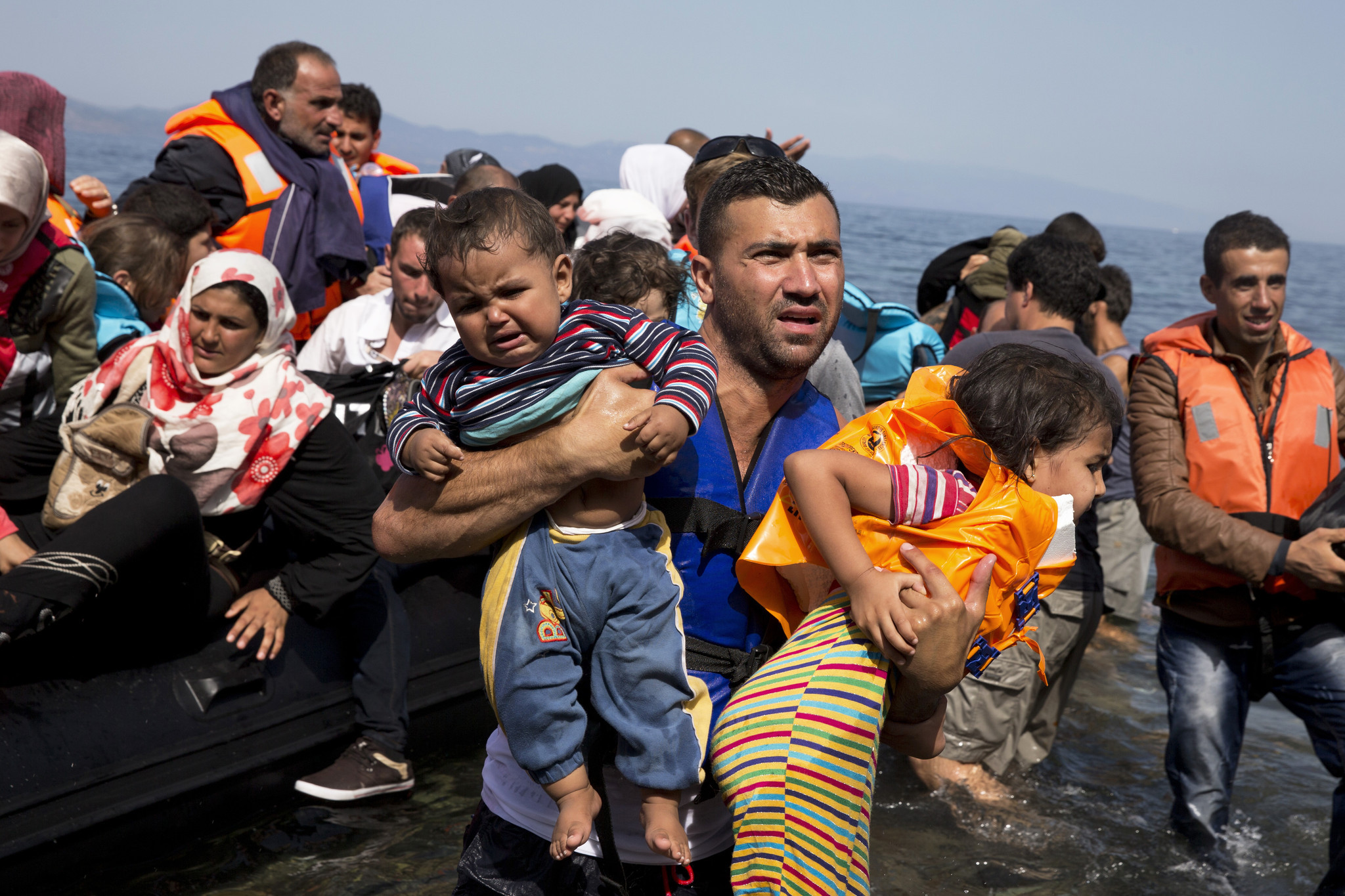 Syrian immigrants in Greece, 2015.